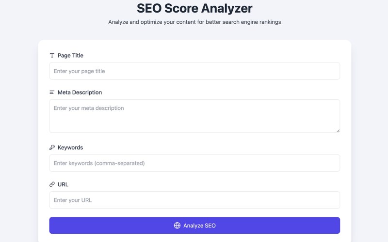 SEO score Analyzer